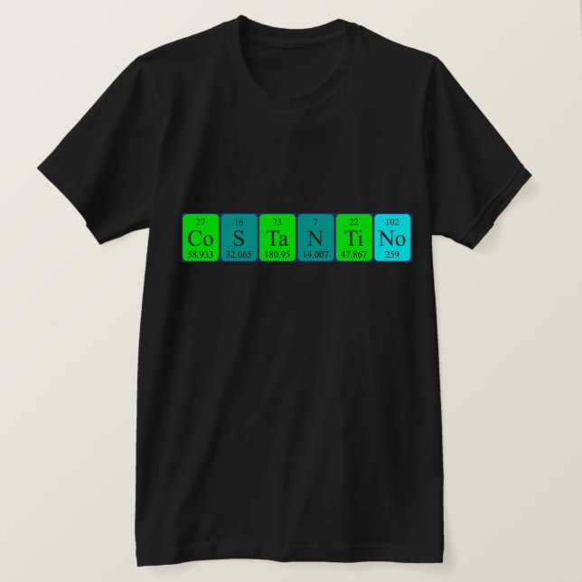 Costantino Periodiska bord namn-skjorta Tee (Design framsida)