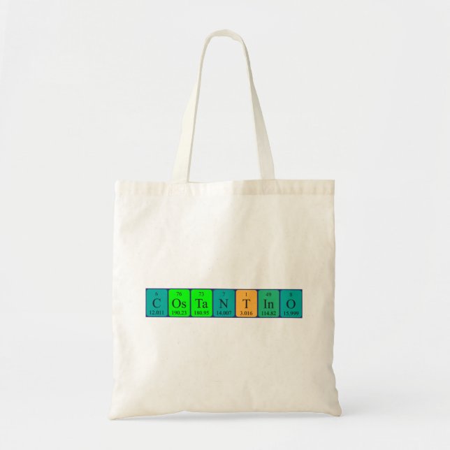 Costantino Periote bord namn tote bag Tygkasse (Framsidan)