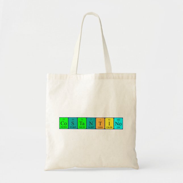Costantino Periote bord namn tote bag Tygkasse (Framsidan)