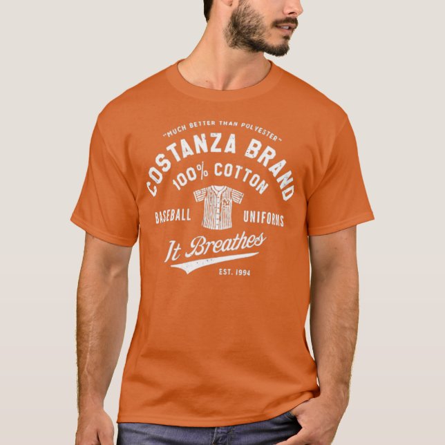Costanza Brand Cotton Baseball Uniforms T Shirt (Framsida)