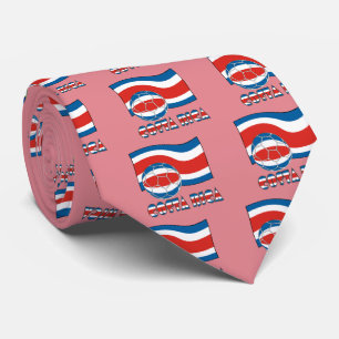 Costaricansk fotboll och civilflagga slips