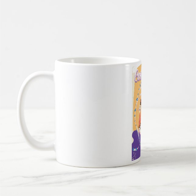 Costaricansk vintage researbetryck kaffemugg (Vänster)