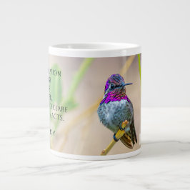 Costa's Hummingbird Psalm 145:4 KJV Jumbo Mugg