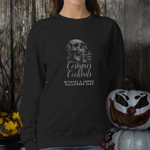 Costume and Cocktails Gothic Skull Halloween T Shirt