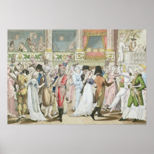 Costume Boll vid Opera, efter 1800 Poster