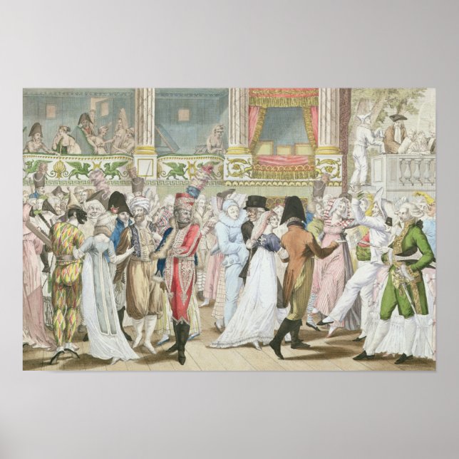 Costume Boll vid Opera, efter 1800 Poster (Framsidan)