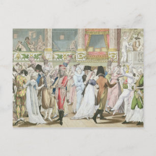 Costume Boll vid Opera, efter 1800 Vykort