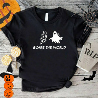 Costume Boys halloween-skjortan Skrämmer World Bla T Shirt