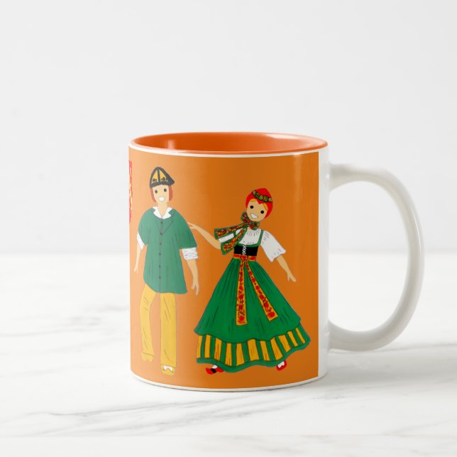 Costume de Munster, Alsace, France Två-Tonad Mugg (Höger)