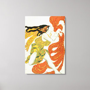 Costume design for a bacchante in 'Narcisse' Canvastryck