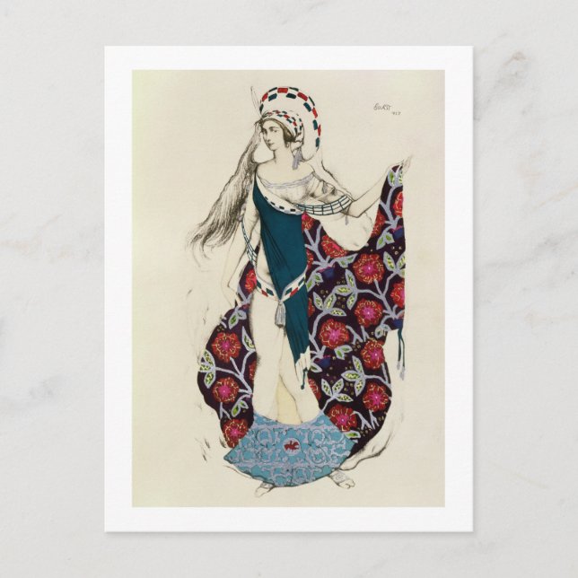 Costume design for a women, from Judith, 1922 (col Vykort (Framsida)