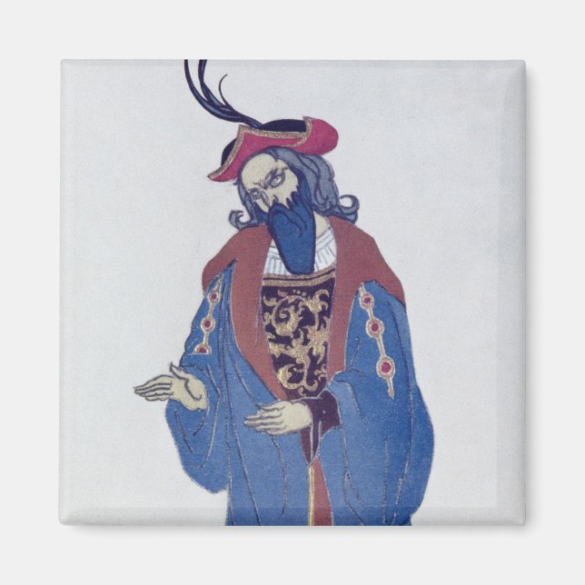 Costume design för Blue-Beard, från Sleeping Beaut Magnet (Framsidan)