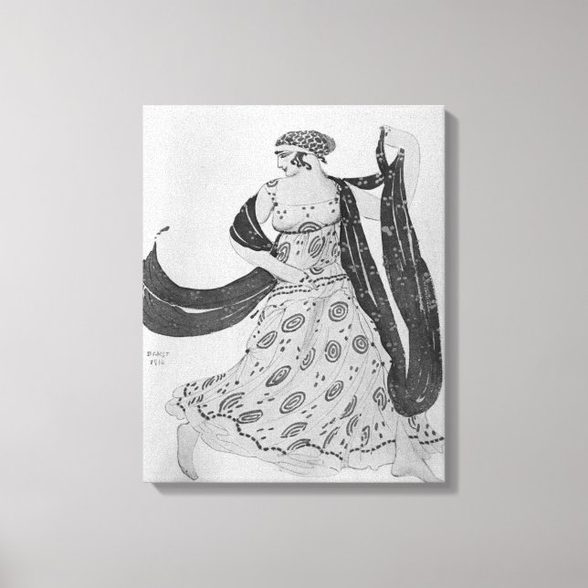 Costume design for 'Cleopatra', 1910 Canvastryck (Framsida)