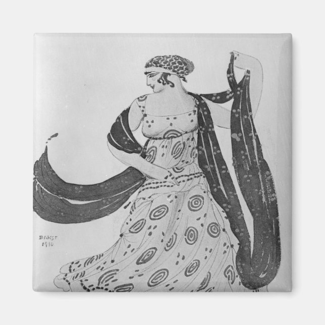 Costume design for 'Cleopatra', 1910 Magnet (Framsidan)