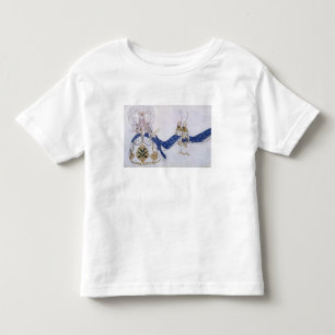 Costume design för drottningen och hennes sidor, f tee shirt