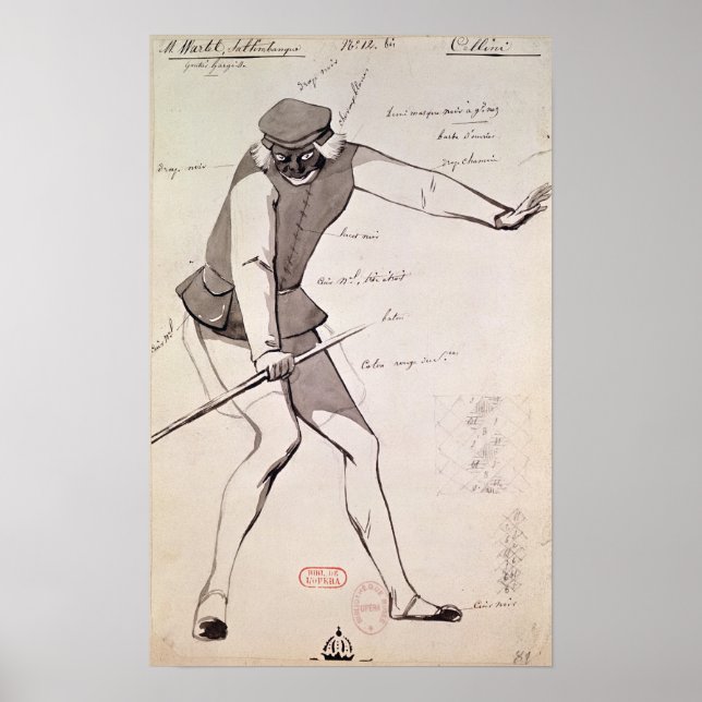 Costume-design för en Acrobat Poster (Framsidan)