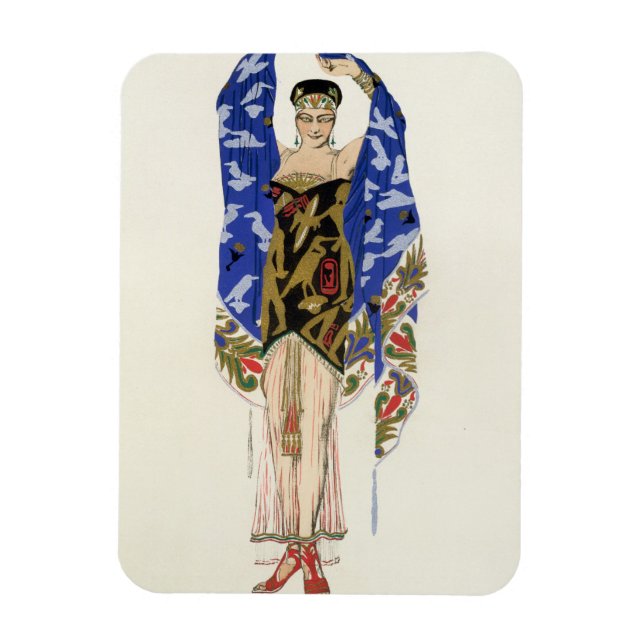 Costume-design för en dancing Girl (färg litho) Magnet (Vertikal)