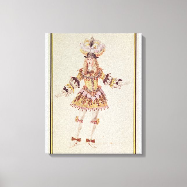 Costume design för handansare, c.1660 canvastryck (Framsida)