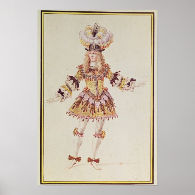 Costume design för handansare, c.1660 poster (Framsidan)