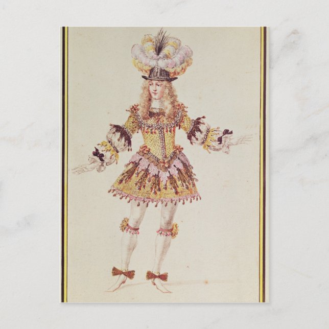 Costume design för handansare, c.1660 vykort (Framsida)