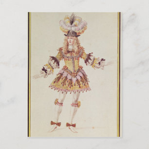 Costume design för handansare, c.1660 vykort