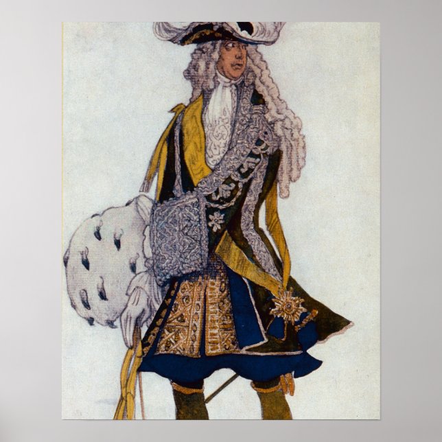 Costume design för Kung, i Garden, från S Poster (Framsidan)