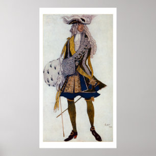 Costume design för Kung, i Garden, från S Poster