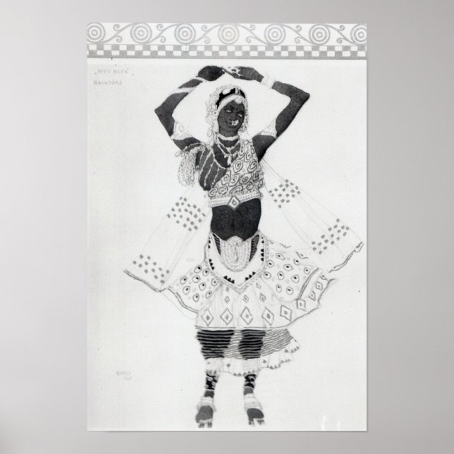 Costume design for "Le Dieu Bleu", 1912 Poster (Framsidan)