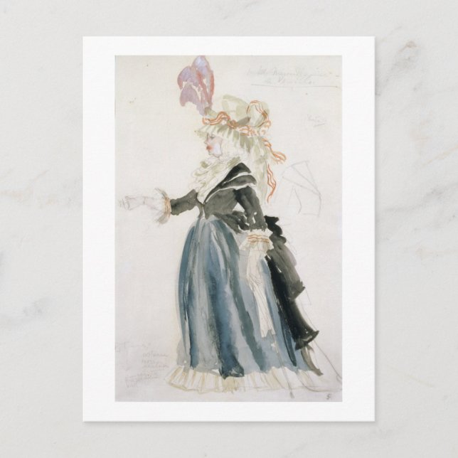 Costume design for 'Misa Sert' as 'Une Dame de la Vykort (Framsida)