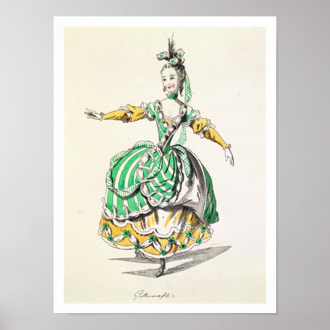 Costume design för Phrygienne, i Dardanus, en libr Poster (Framsidan)