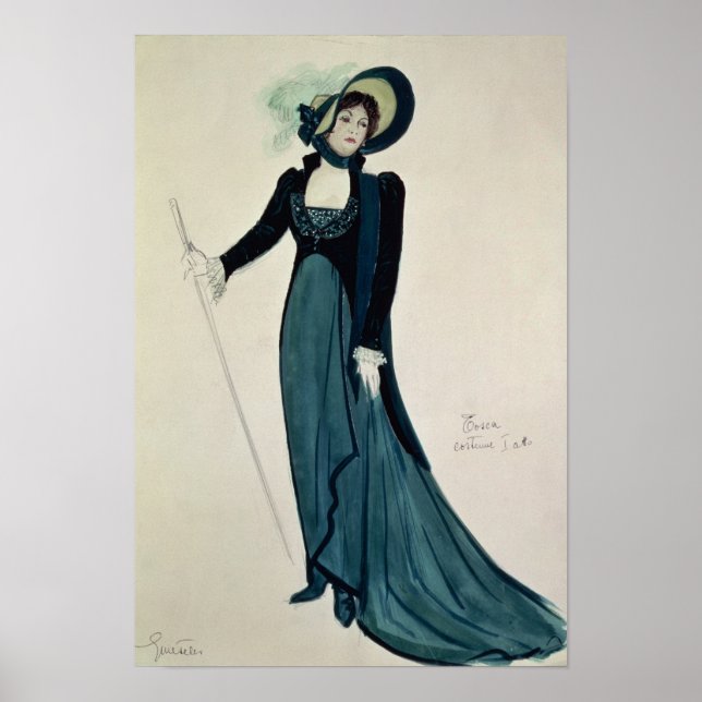 Costume-design för Tosca Poster (Framsidan)