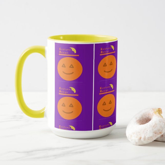 Costume Design Pumpkin Halloween Mugg (Med munk)