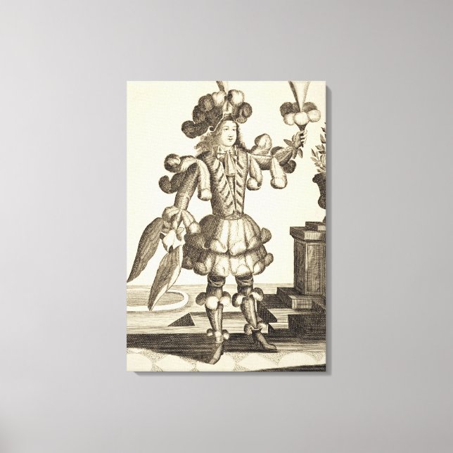 Costume for a Feather Dealer, pub. av Gerard Valck Canvastryck (Framsida)