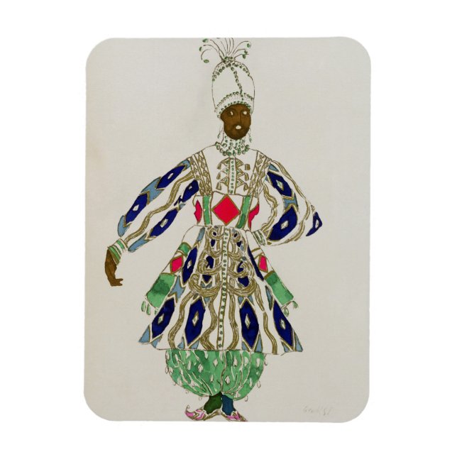 Costume for a 'negro', från Aladdin, 1916 (färg) Magnet (Vertikal)