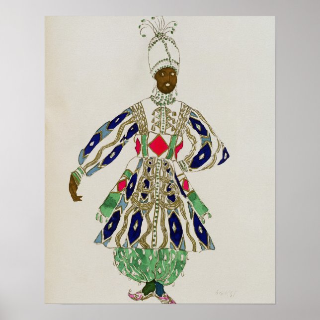 Costume for a 'negro', från Aladdin, 1916 (färg) Poster (Framsidan)