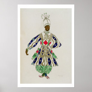 Costume for a 'negro', från Aladdin, 1916 (färg) Poster