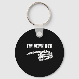 Costume For Couples I'm With Her Skeleton Matching Nyckelring