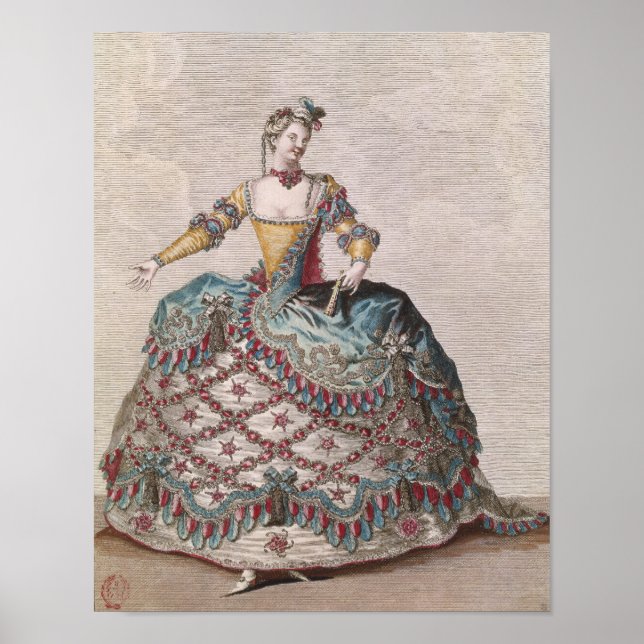 Costume för en indiansk kvinna poster (Framsidan)