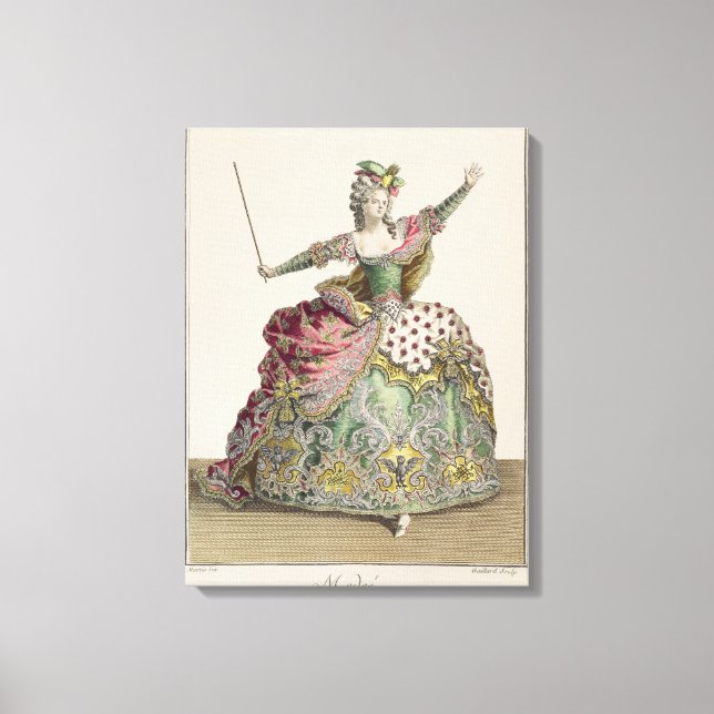 Costume for Medea in the opera "Jason and Medea" Canvastryck (Framsida)