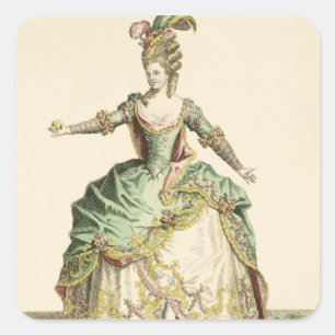 Costume for Venus in Flera operas, graverat med t Fyrkantigt Klistermärke