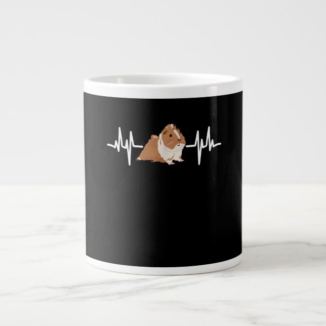 Costume Gift Guinea Gris Heartslag Jumbo Mugg (Framsidan)
