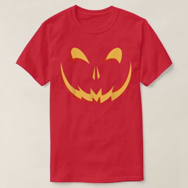 Costume Jack O'Lantern Pumpkin med EyeLash Hall T Shirt (Design framsida)