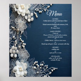Costume jewelry on Blue Denim Poster