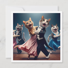 Costume party, Ballroom dansande party, cat Inbjudningar