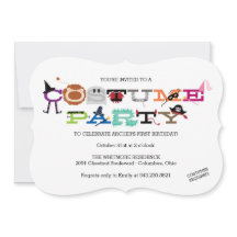 Costume Party Barn Halloween fest bjudande in.