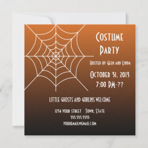 Costume Party Halloween-inbjudningar Inbjudningar