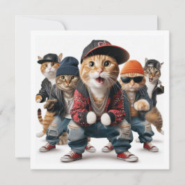Costume party, Hip hop dans, Dance party, cat Inbjudningar