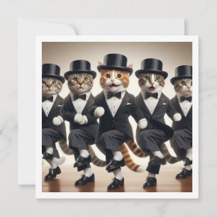 Costume party, Tap-dans, Dance party, cat Inbjudningar