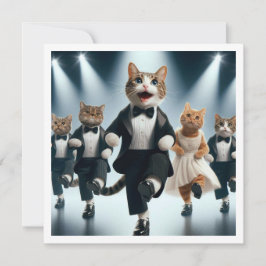 Costume party, Tap-dans, Dance party, cat Inbjudningar