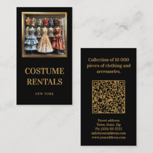 Costume Rental House Master Tailor Classic Black Visitkort